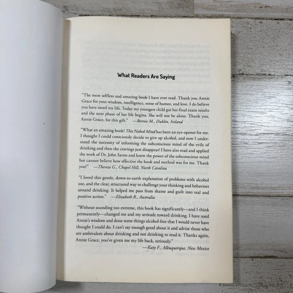 This Naked Mind Control Alcohol Annie Grace Self-Help Recovery Paperback Book - Picture 3 of 3